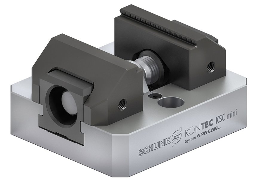 Precise small parts vise with a high clamping force